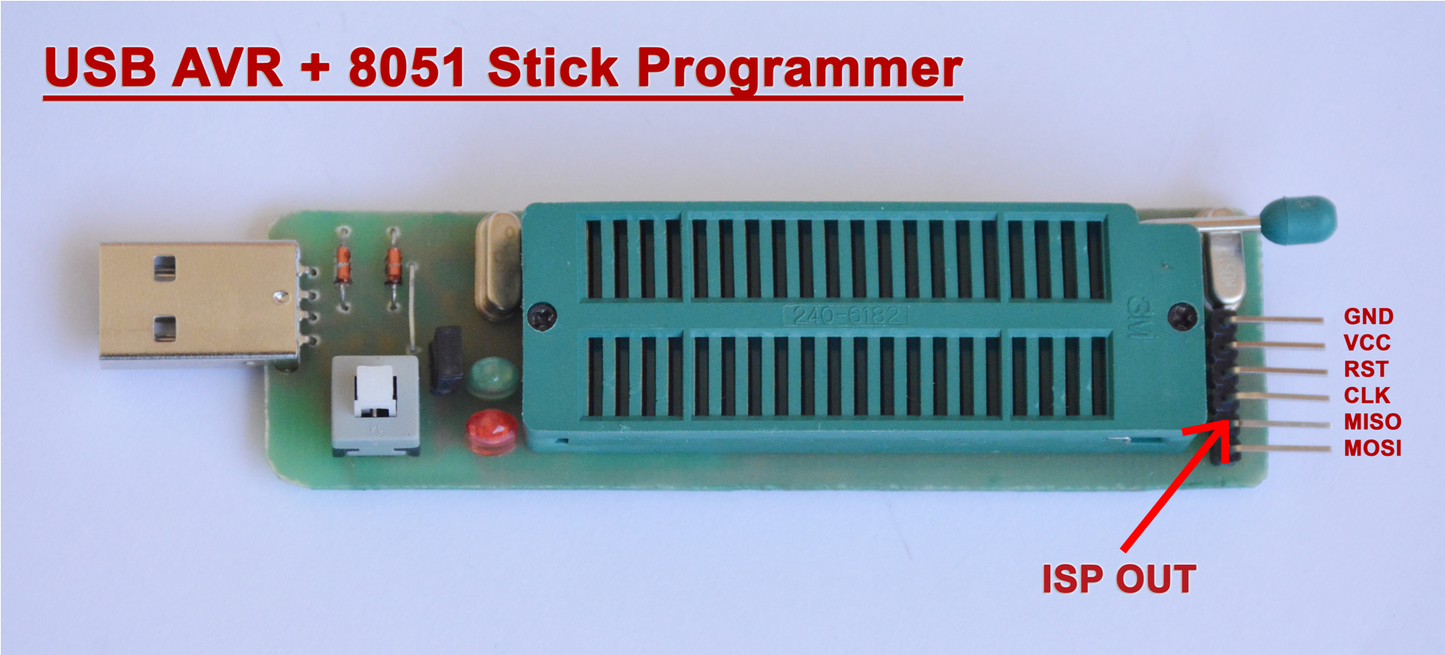 USB AVR + 8051 Stick Programmer